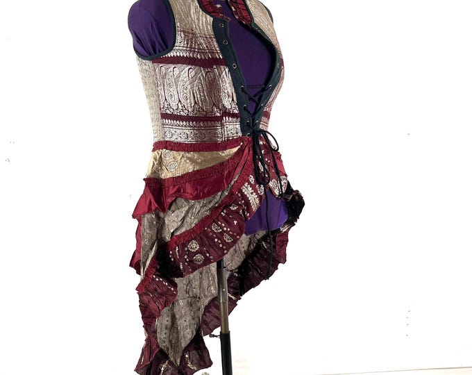 3XL Isabella Corset  Dress - Steampunk - Silk Brocade (SKU:2001-9586)