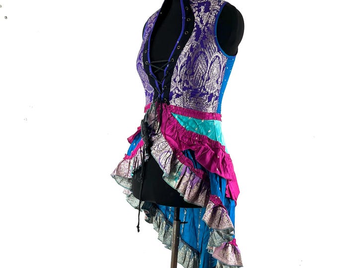 L Isabella Corset  Dress - Steampunk - Silk Brocade (SKU:2133-9622)