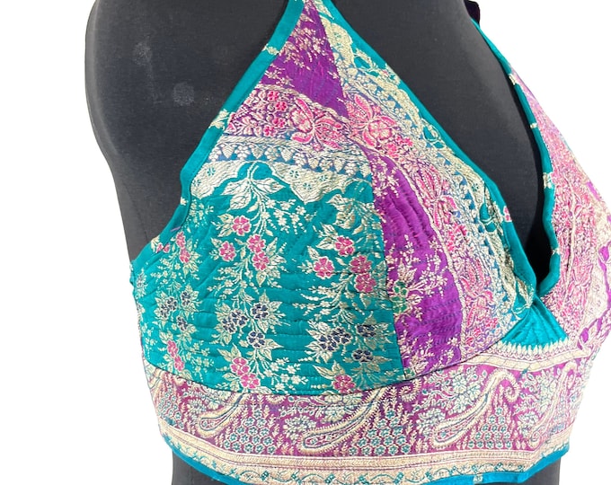 3XL Phoenix Tribal Top. New cut in Silk brocade. SKU:1027-7659