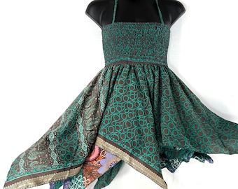 Gina Plus size, Fairy Dress Long 38" in Summer Silk (An ideal Maternity, Tall Girl Dress) SKU:906-7338