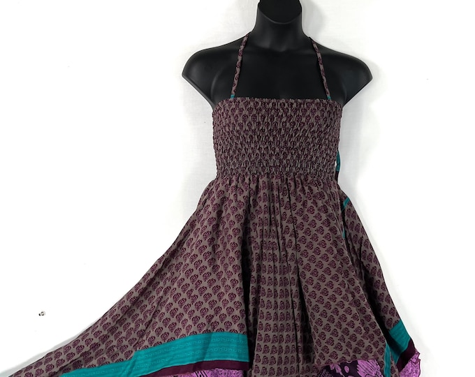 Lara Plus size, Fairy Dress Long 43" in Summer Silk (An ideal Maternity, Tall Girl Dress) SKU:905-7824