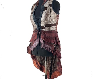 Isabella Corset Dress - Steampunk - Silk Brocade - UK-2XL (SKU:2001-2599)