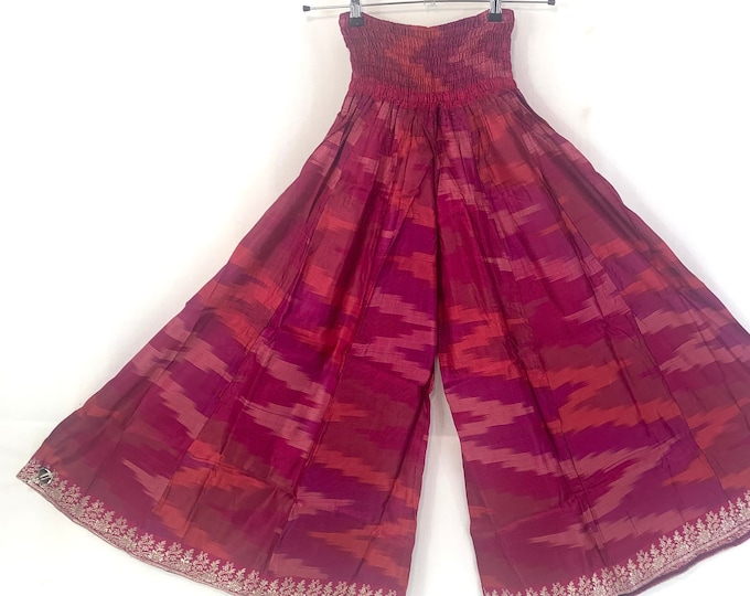 Felicity Silk Brocade Culottes; Wide Leg Palazzo pants. SKU:810-4733