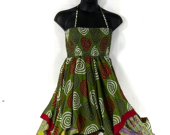 Lara Plus size, Fairy Dress Long 43" in Summer Silk (An ideal Maternity, Tall Girl Dress) SKU:905-7834