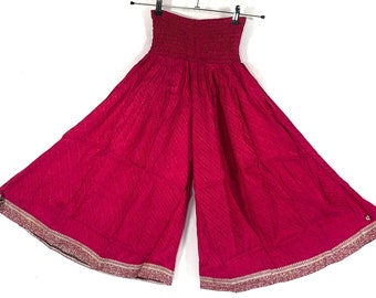 Malika Short Leg Culottes - Silk Brocade - Wide Leg Palazzo Pants  SKU:815-6621