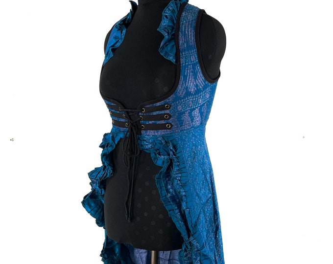 L Alaxi Bustier Dress - Underbust Corset Dress - Vintage Silk (SKU: 2113-8160)