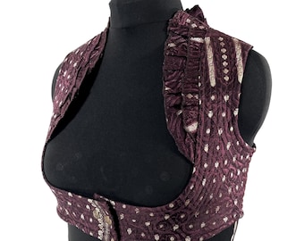 2XL Underbust Corset Bustier Top in Silk Brocade.  SKU:445-8210