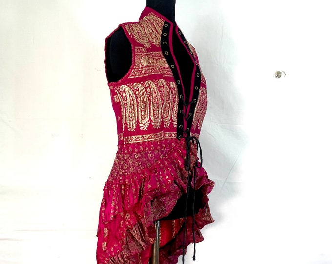 XL. Isabella Bustier Corset Dress in Silk brocade