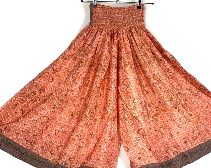 2XL. Corlissa Plus Plus Size Culottes in Summer Silk. Elasticated Waist, Great for a fuller figure. (Wide Leg Palazzo Pants) SKU:837-5194