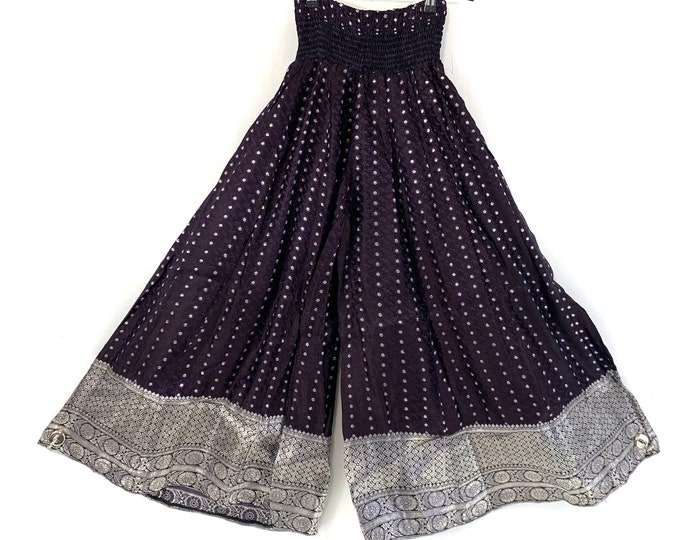 Felicity Culottes. Silk brocade. One size with Elasticated Waist. Palazzo pants. Wide Leg SKU:810-4743