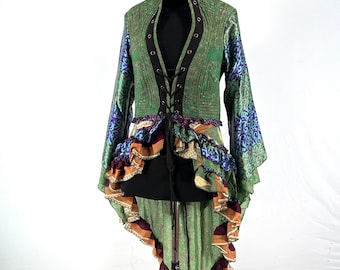 M Seraphina Corset Dress, Silk, Long Sleeves.  SKU:1006-7158