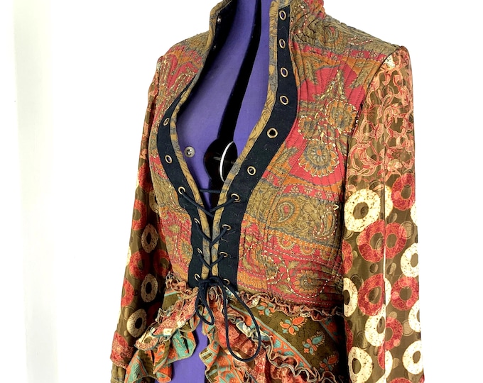 XL. Seraphina Corset Dress, Silk, Long Sleeves.  SKU:1008-0018