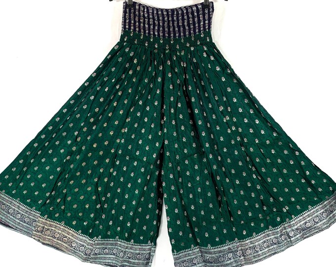 Felicity Culottes. Silk brocade (damaged). One size with Elasticated Waist. Palazzo pants. Wide Leg SKU:810-6632