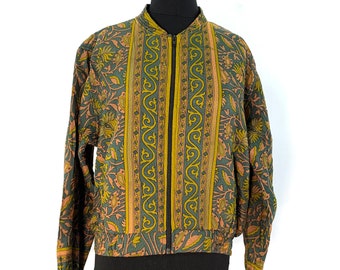 Jude Silk Bomber Jacket with a light fleece cosy lining. One size.  Disco, Dance, Rave, Bike, Pub, Club, Park, Walk,