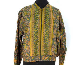 Jude Silk Bomber Jacket with a light fleece cosy lining. One size.  Disco, Dance, Rave, Bike, Pub, Club, Park, Walk,