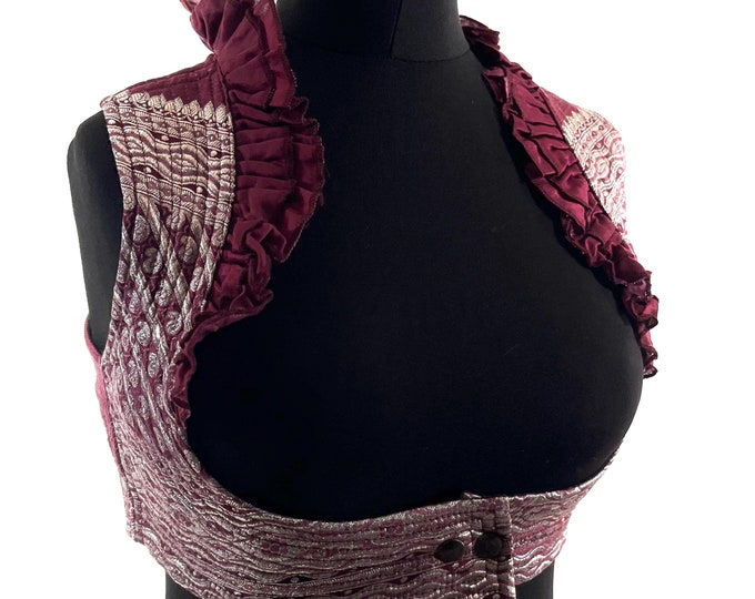 M. Underbust Corset Bustier Silk Brocade Top  SKU:442-8244
