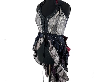 XL. Varuna Silk Corset Dress; Ren Faire SKU:2002-7496