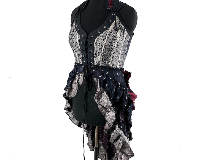 XL. Varuna Silk Corset Dress; Ren Faire SKU:2002-7496