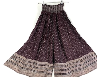 Felicity Culottes. Silk brocade. One size with Elasticated Waist. Palazzo pants. Wide Leg