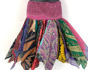 Lilly Short Handkerchief Skirt; Mini Skirt, Harem waist SKU:745-4763