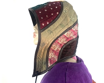 Avalon Hood. Beautiful silk satin brocade. Great for LARP, Pixies, Cosplay & Renaissance festivals