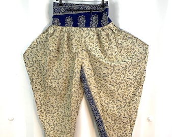 Festival Pants Silk S/M; Palazzo Pants Zip Pocket Trousers, Gypsy Pants High Crotch Harem Pants SKU:800-
