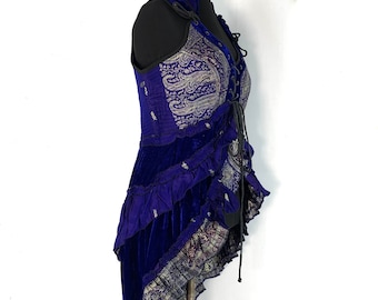 3XL Cosmo Silk & Velvet Corset Dress - Steampunk (SKU:2003-4463)