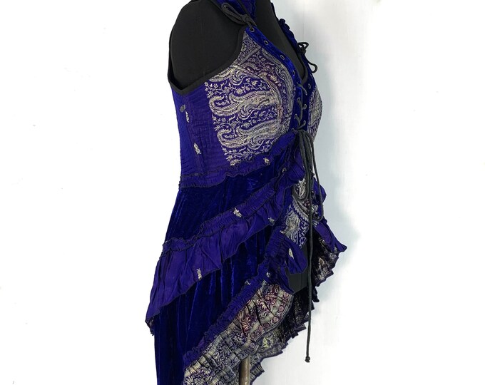 3XL. Cosmo Silk Velvet Corset Dress. Ren Faire. SKU:2003-4463