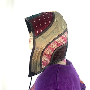 Avalon Hood. Beautiful silk satin brocade. Great for LARP, Pixies, Cosplay & Renaissance festivals