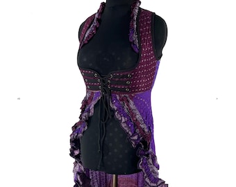 XL Alaxi Bustier Dress; Under-bust Corset Dress, Silk Brocade SKU:2114-8156