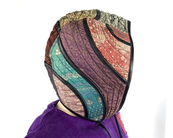 Avalon Ren Faire Hood in silk brocade. LARP & Cosplay