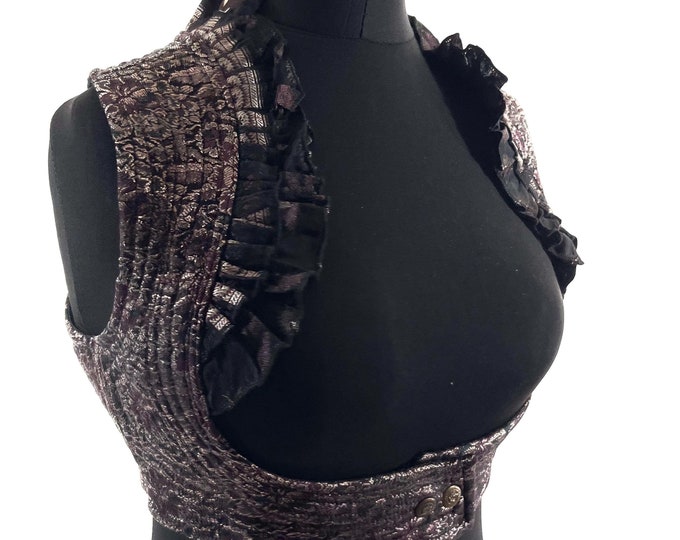 M. Underbust Corset Bustier Silk Brocade Top  SKU:442-8251