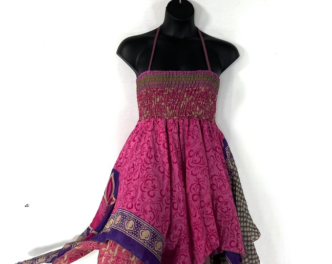 Lara Plus size, Fairy Dress Long 43" in Summer Silk (An ideal Maternity, Tall Girl Dress) SKU:905-7827