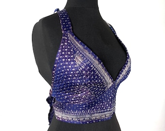 L/XL. Phoenix Tribal Top. New cut in up-cycled Silk Brocade, SKU:1025-5977