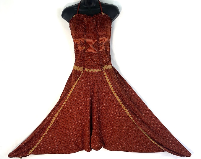 Cosima Jumpsuit - Harem Style. Silk, One size. All in one. Women's Dungarees Adult Romper Suit