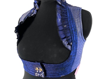 2XL. Underbust Corset Bodice Top. Plus Size Silk Bustier. SKU:445-7219