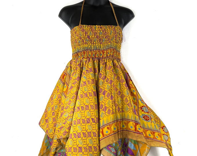 Lara Plus size, Fairy Dress Long 45" in Summer Silk (An ideal Maternity, Tall Girl Dress) SKU:905-9305