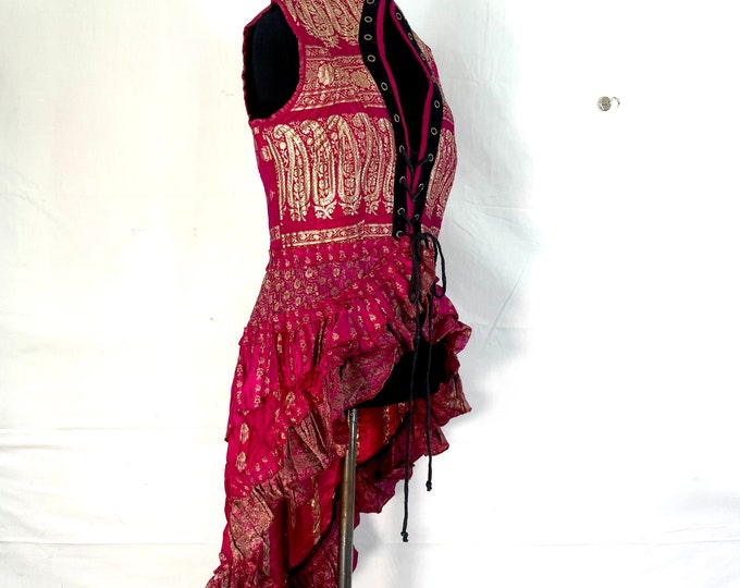 XL. Isabella Bustier Corset Dress in Silk brocade