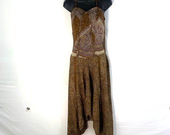 Cosima Jumpsuit - Harem Style. Silk, One size. All in one. Women's Dungarees Adult Romper Suit