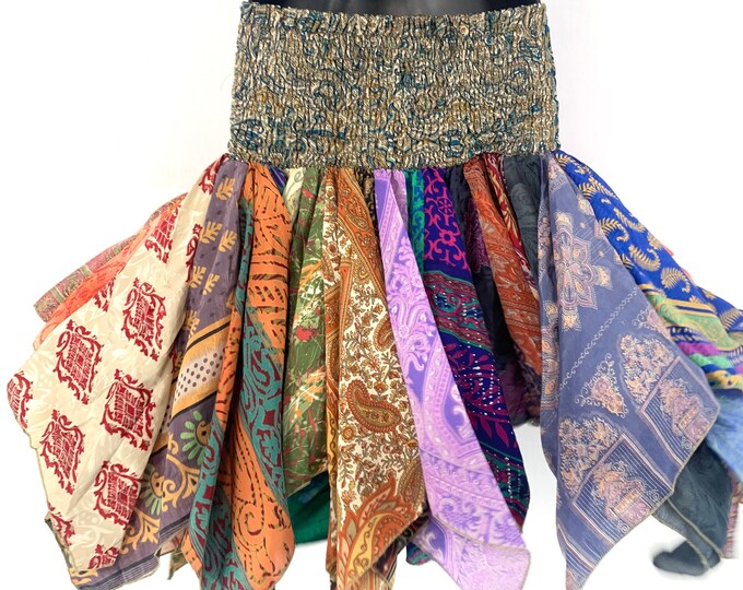 Lilly Short Handkerchief Skirt; Mini Skirt, Harem waist SKU:745-4764