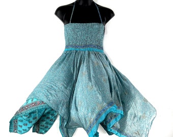 2XL Bust Lilian Fairy Dress - 45" Long Silk Summer Dress (SKU:909-7386)