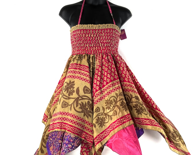 Lara Plus size, Fairy Dress Long 45" in Summer Silk (An ideal Maternity, Tall Girl Dress) SKU:905-9301