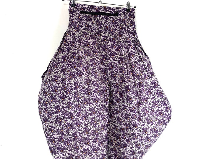 Festival Pants Silk S/M; Palazzo Pants Zip Pocket Trousers, Gypsy Pants High Crotch Harem Pants SKU:800-
