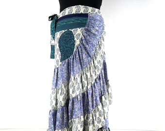Kezia Gypsy Silk Wrap Skirt in One size (Can be worn as a dress). SKU:930-7390
