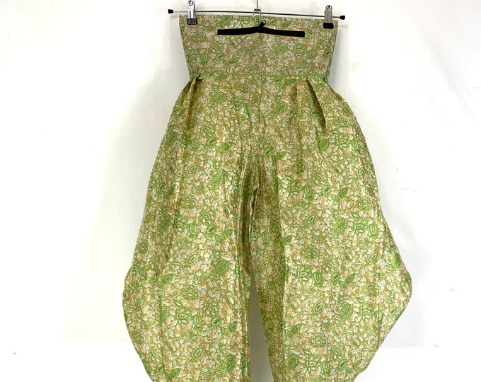 Festival Pants Silk S/M; Palazzo Pants Zip Pocket Trousers, Gypsy Pants High Crotch Harem Pants SKU:800-