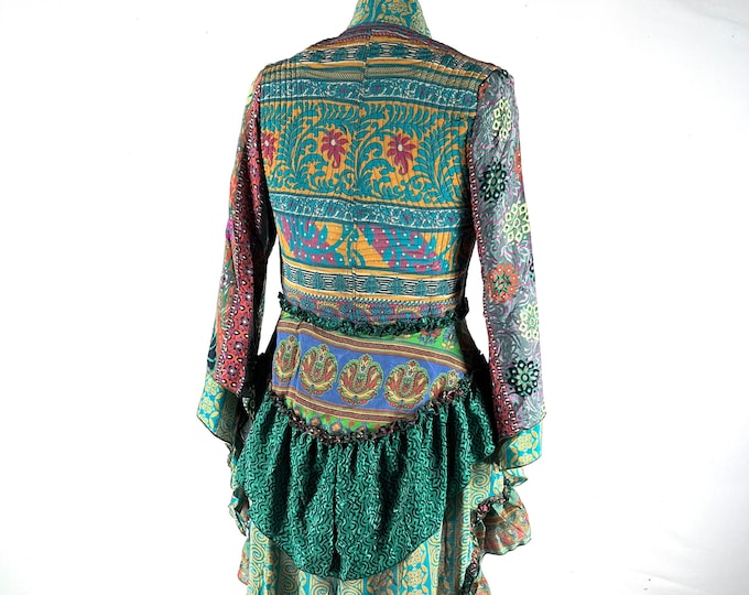 L. Seraphina Corset Dress, Silk, Long Sleeves.  SKU:1007-7167