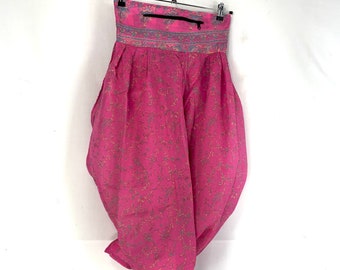 Festival Pants Silk M-L; Palazzo Pants Zip Pocket Trousers, Gypsy Pants High Crotch Harem Pants SKU:801-5088