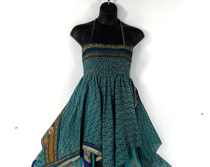 Lara Plus size, Fairy Dress Long 43" in Summer Silk (An ideal Maternity, Tall Girl Dress) SKU:905-7825