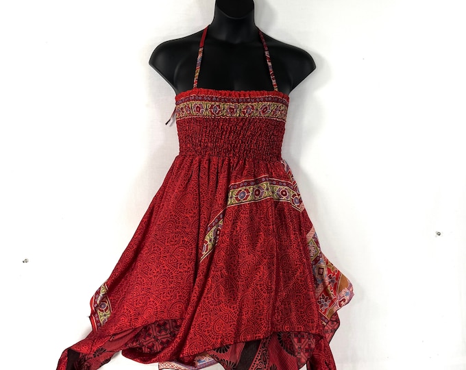 Lara Plus size, Fairy Dress Long 43" in Summer Silk (An ideal Maternity, Tall Girl Dress) SKU:905-7833