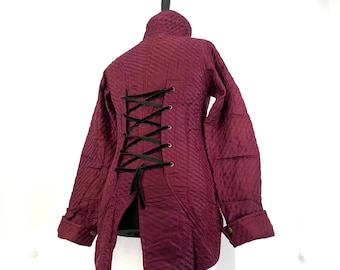 S. Silk Brocade Tailcoat. Unisex & Unique. Fleece lined.